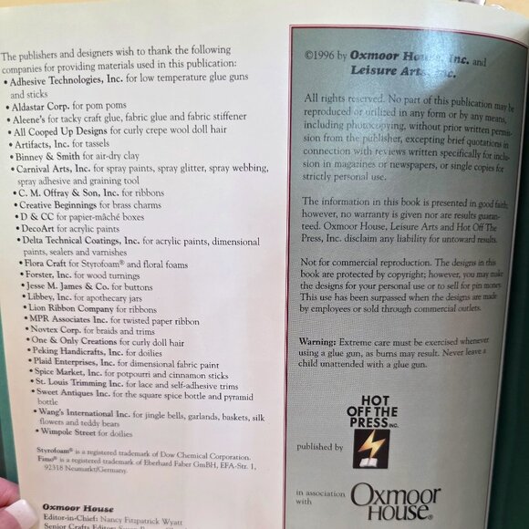 1996 Quick and Easy Christmas Crafts Oxmoor House 133 Designs VG+ - Picture 6 of 13